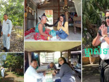 អ្នកសារព័ត៌មានពាំនាំអំណោយលោកវរៈសេនីយ៍ឯក ឈឿង គឹមសុង នាយការិយាល័យព្រហ្មទណ្ឌកម្រិតស្រាល នៃស្នងការនគរបាលខេត្តបាត់ដំបង ជូនដល់លោកយាយ ផាន់ សេង នៅក្នុងភូមិប៉ោយយ៉ុង ឃុំតាពូង និងលោកយាយ គឹម ស៊ុន រស់នៅភូមិប៉ោយសំរោង ឃុំតាពូង ស្រុកថ្មគោល