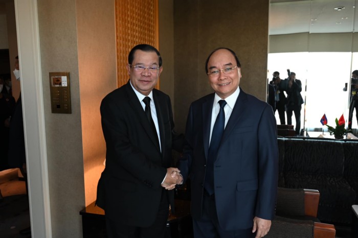 សម្តេចតេជោ ហ៊ុន សែន អញ្ជើញទទួលទានអាហារពេលព្រឹក ជាមួយប្រធានរដ្ឋវៀតណាម