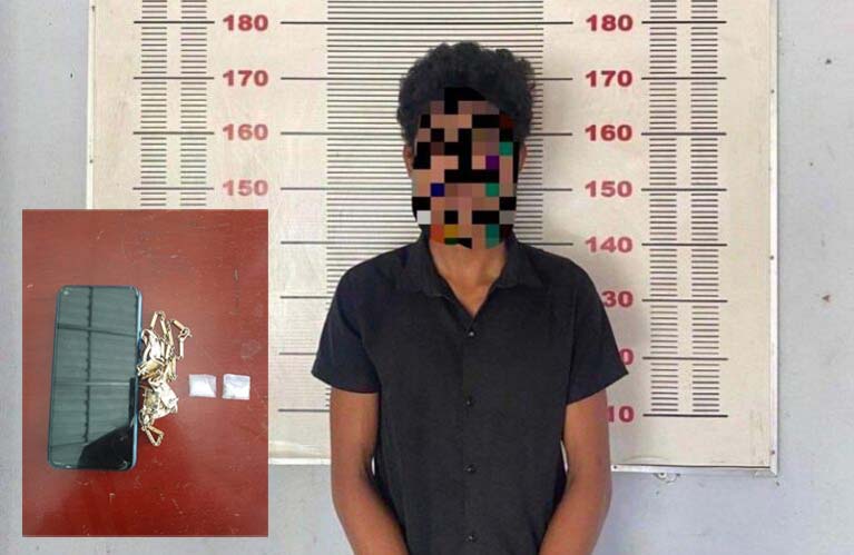 កម្លាំងអាវុធហត្ថឃាត់ខ្លួនយុវជនម្នាក់ពាក់ព័ន្ធករណីគ្រឿងញៀន