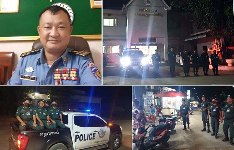 លោកវរសេនីយ៍ទោ ឈឿន ប៊ុនថា អធិការរង ផែនការងារនគរបាលចរាចរណ៍ ដឹកនាំកម្លាំងចុះធ្វើការដើរល្បាតដើម្បីបង្ការទប់ស្កាត់រាល់បទល្មើសផ្សេងៗនឹងរក្សាសន្ដិសុខ សណ្ដាប់ធ្នាប់សាធារណៈ សុវត្ថិភាពជូនប្រជាពលរដ្ឋនៅក្រុងប៉ោយប៉ែត